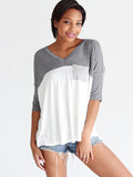 Color Block Pocket Tee